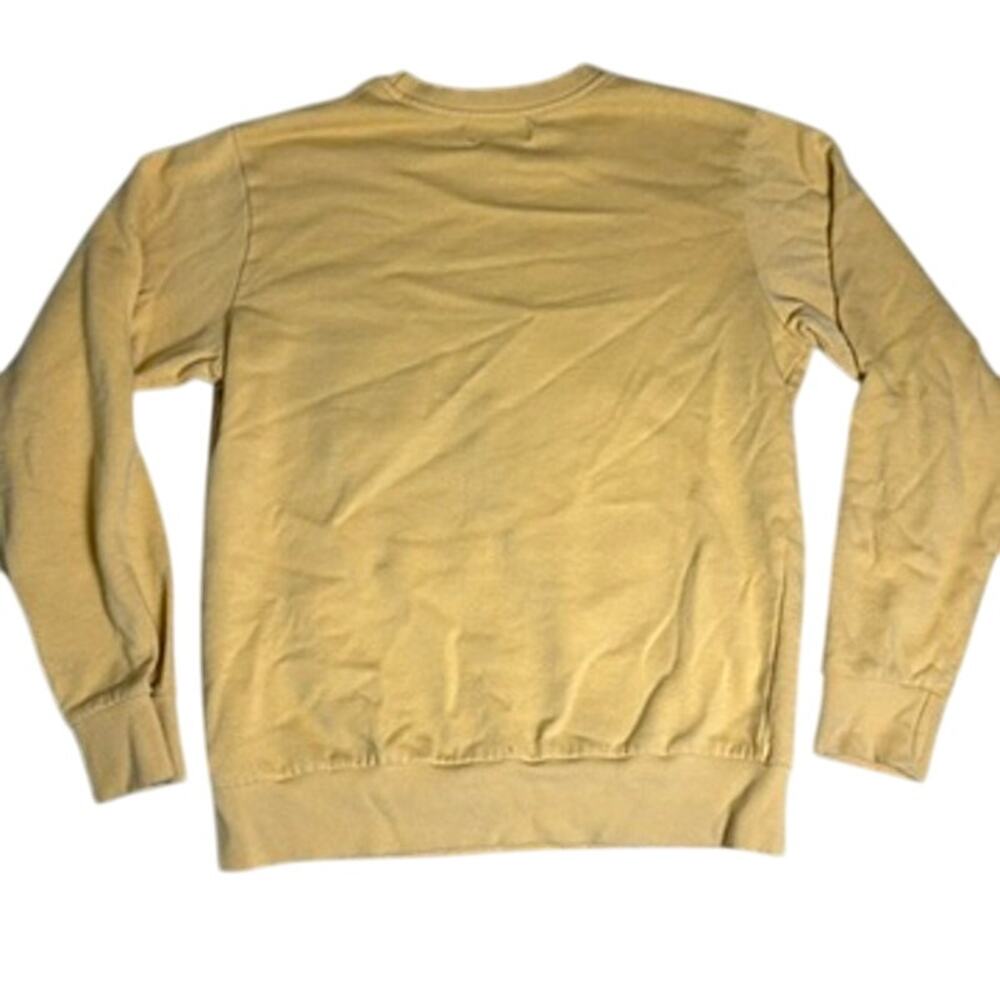 Pusheen Crew Neck Sweater Womens XS Butter Yellow Subtle Cat Graphic Whimsy Twee - Picture 3 of 7